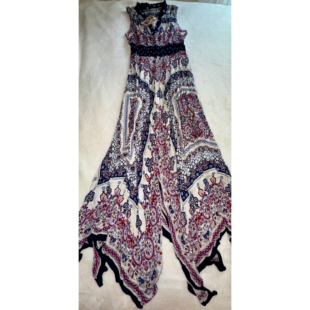 Bila‎ Women's Sleeveless Maxi Dress Paisley Print Boho Chic Small